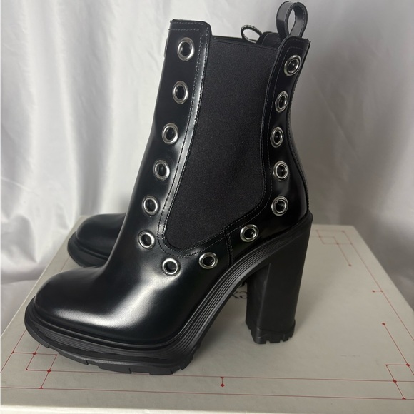 Alexander McQueen Black Leather Boots | NIB Luxury - Picture 10 of 16
